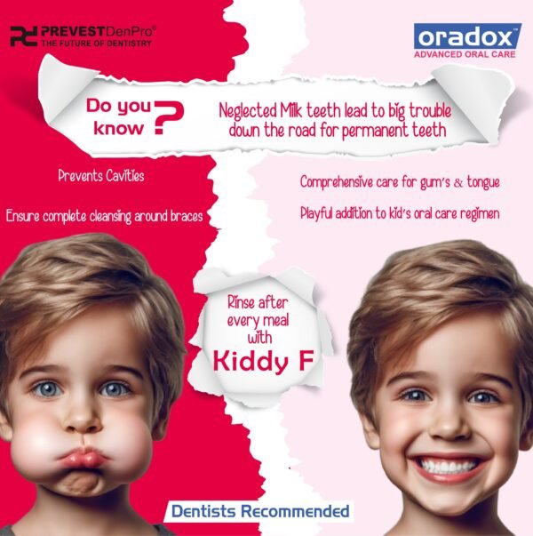 Kiddy F anticavity mouthwash tabs to strengthen enamel & prevent cavities