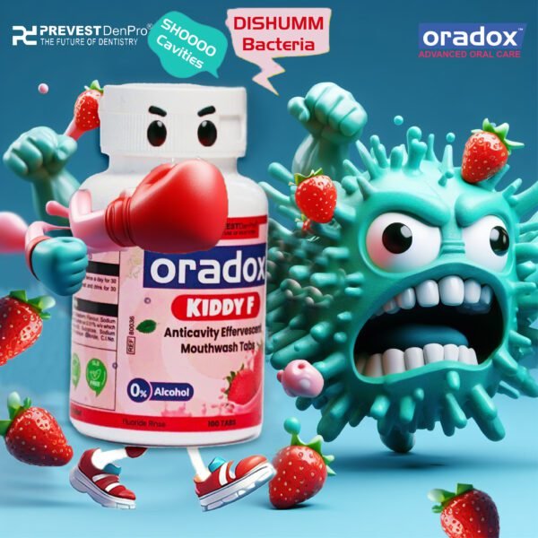 Kiddy F anticavity mouthwash tabs to strengthen enamel & prevent cavities