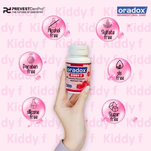 Oradox Kiddy F mouthwash tabs for kids